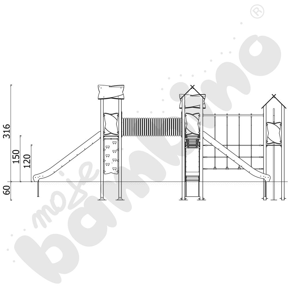 Zestaw Urbi 10, słupy metalowe A