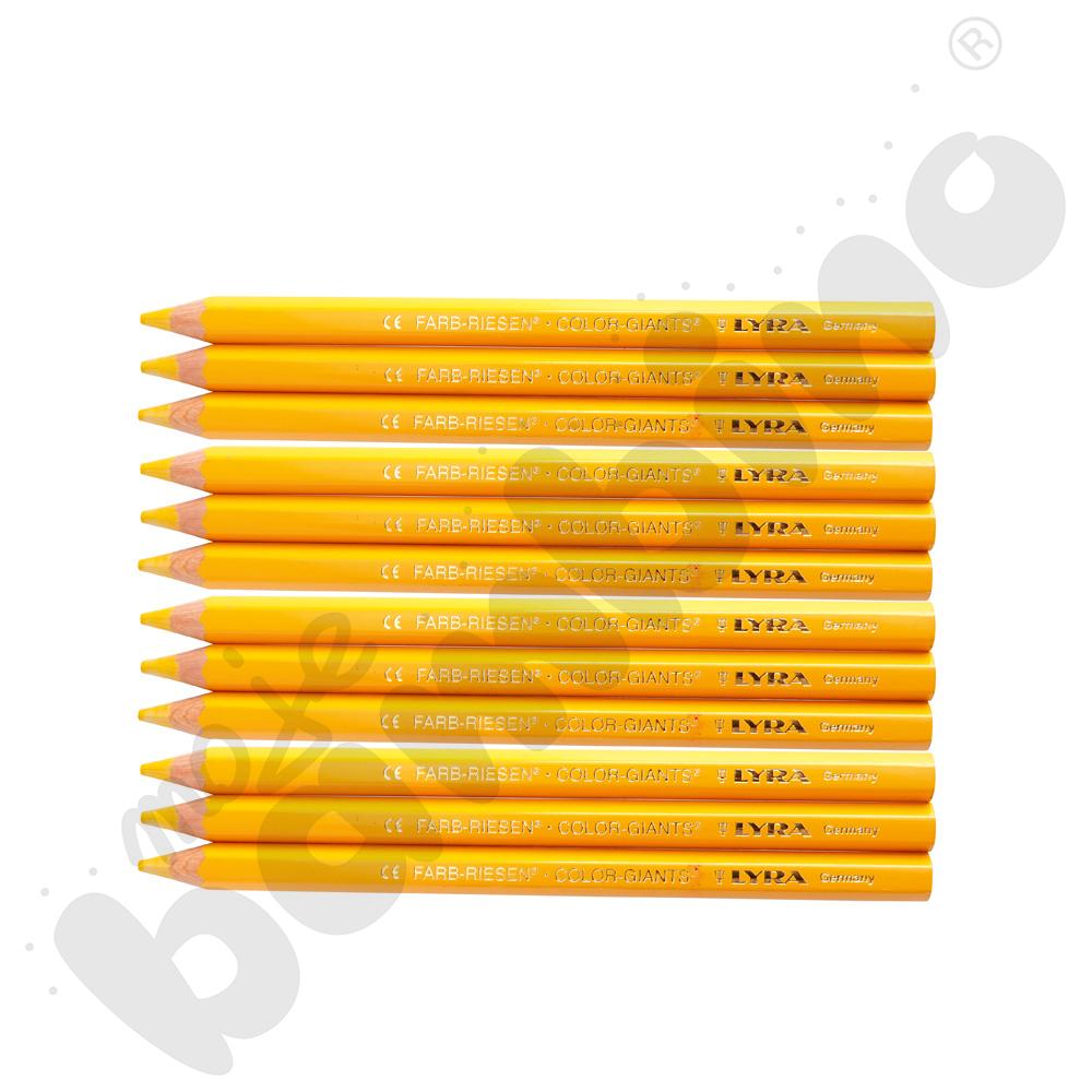 Kredki Color Giants 12 szt. - żółte