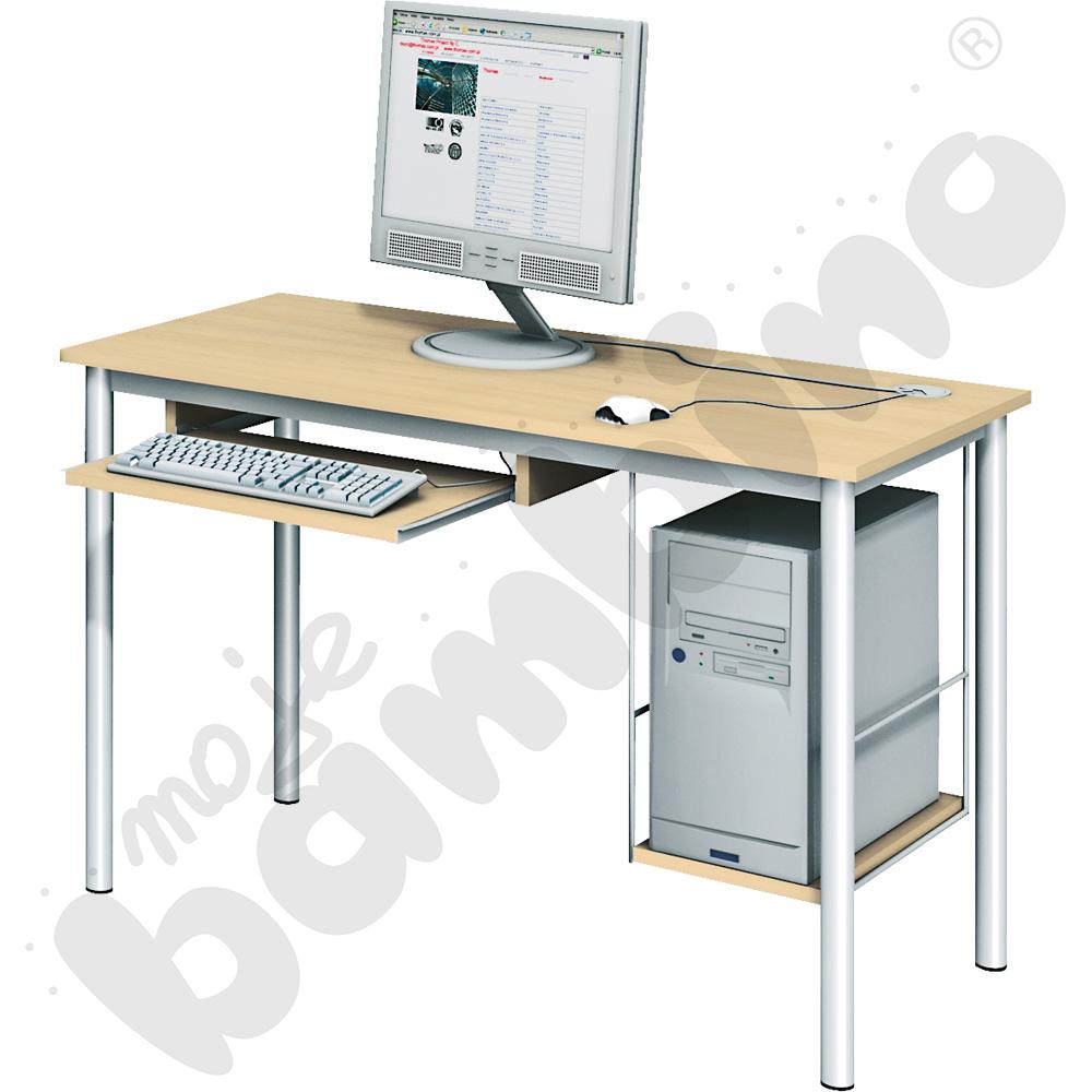 Stolik komputerowy LUX  z półką na komputer i szufladą na klawiaturę - klon 375