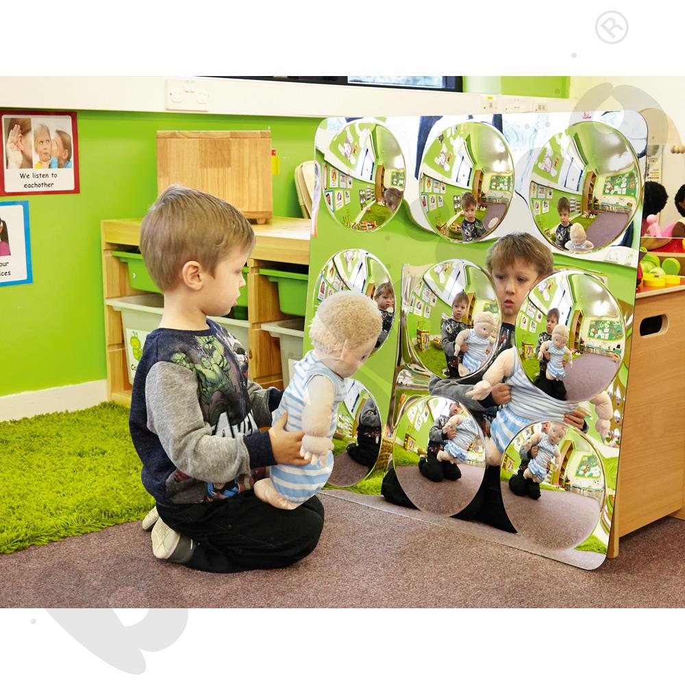 Duży panel lustrzany z 9 kopułami