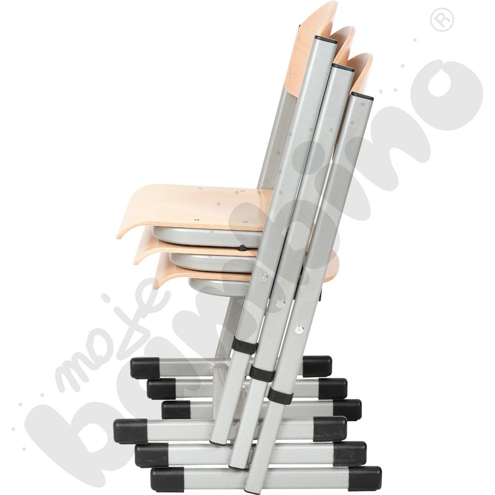 Krzesło T 3 w 1 z regulowaną wysokością rozm. 4-6 aluminium