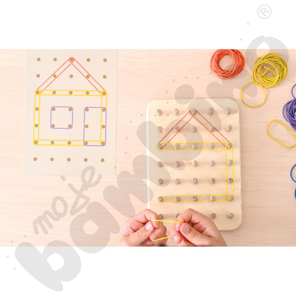 Drewniany Geoplan Montessori Good Wood - naturalny - MED