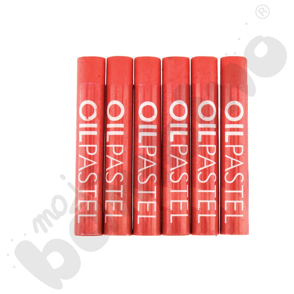 Pastele olejne 6 szt. czerwone