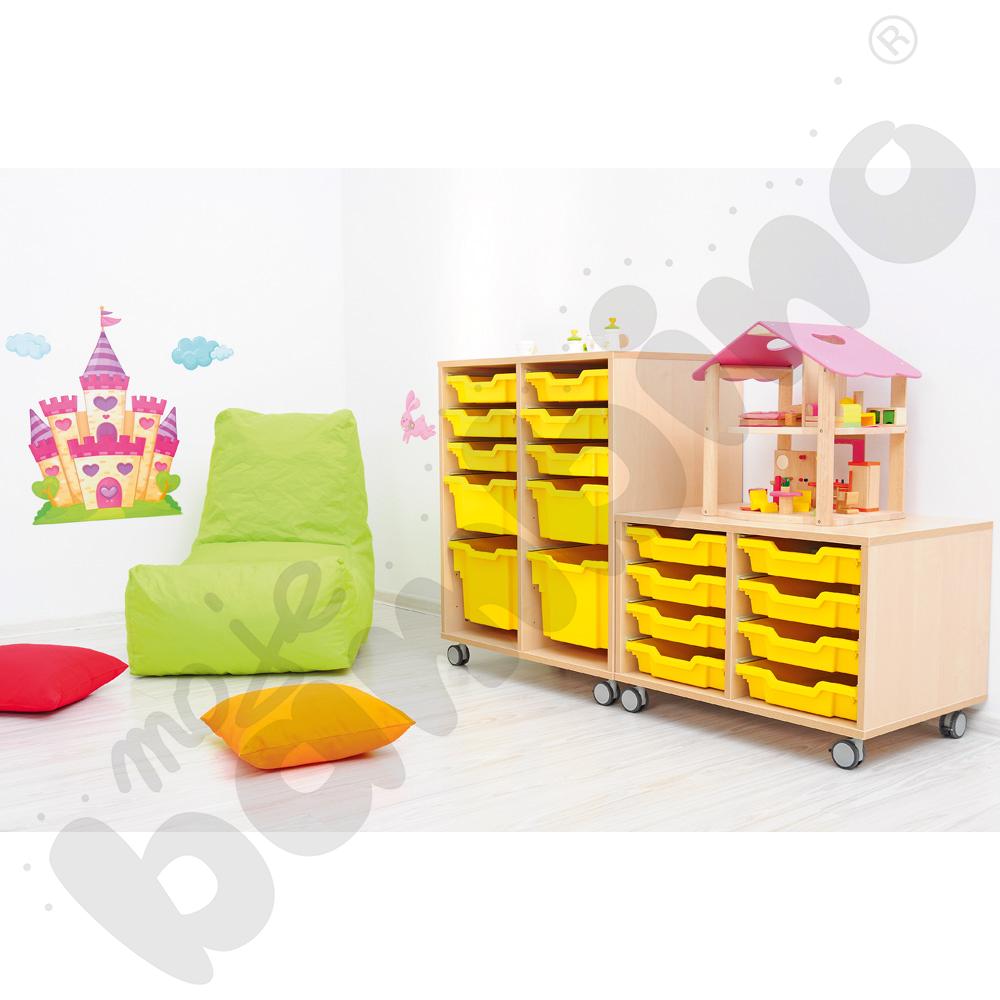 Szafka Flexi M na plastikowe pojemniki na kółkach