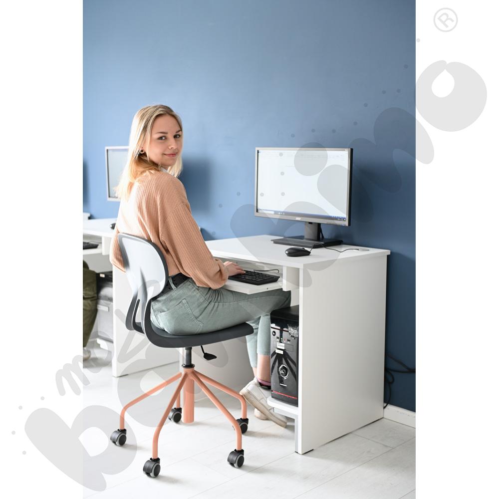 Krzesło obrotowe Piano - szaro-łososiowe