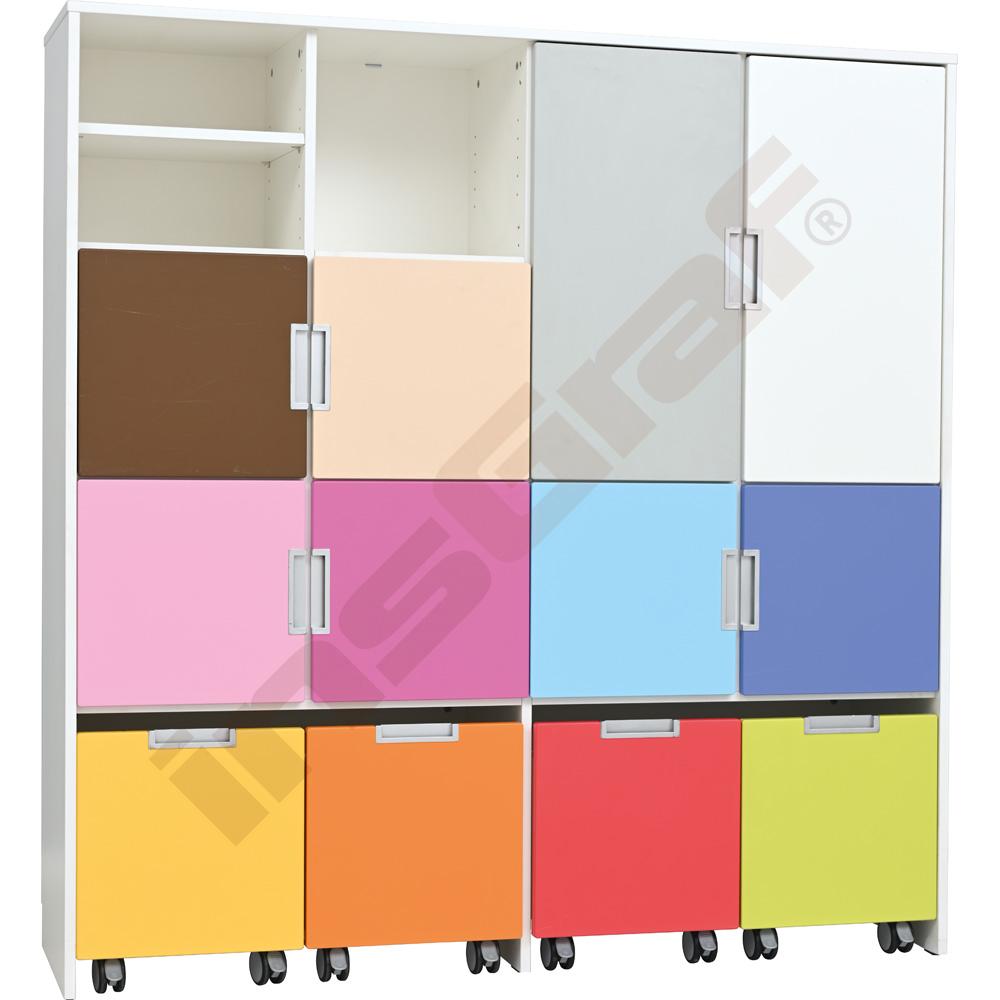 Quadro - malé dvierka pre montáž k predelom - jasnomodrá