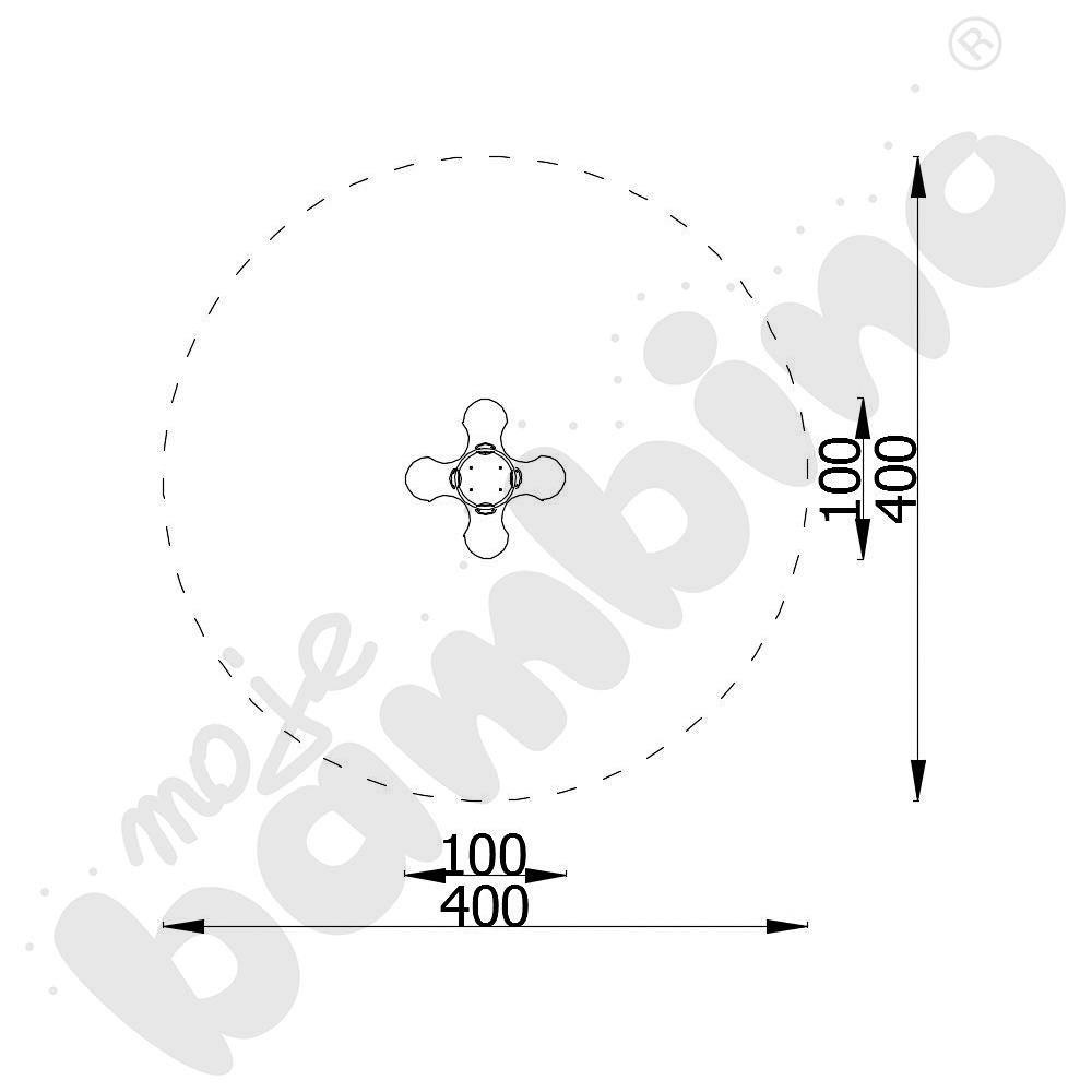 Koniczyna Urbi C na podstawie betonowej