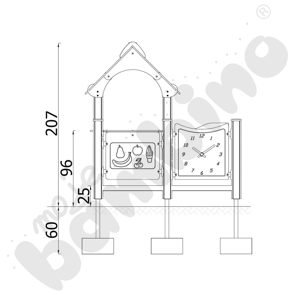 Orbis - chatka Jasia, drewniane słupy