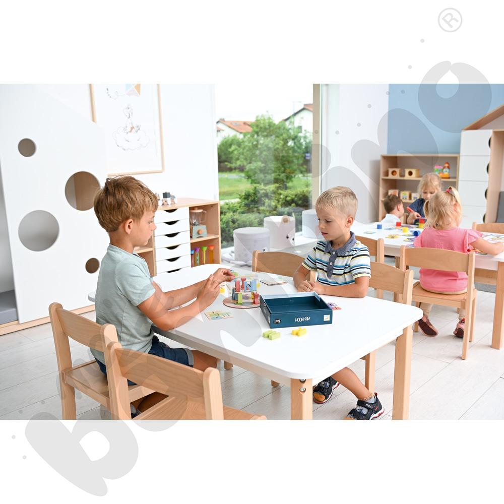 Blat prostokątny biały