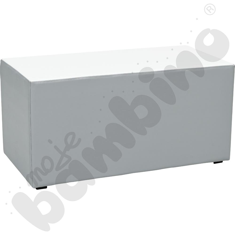 Siedzisko tapicerowane średnie, szaro-błękitne