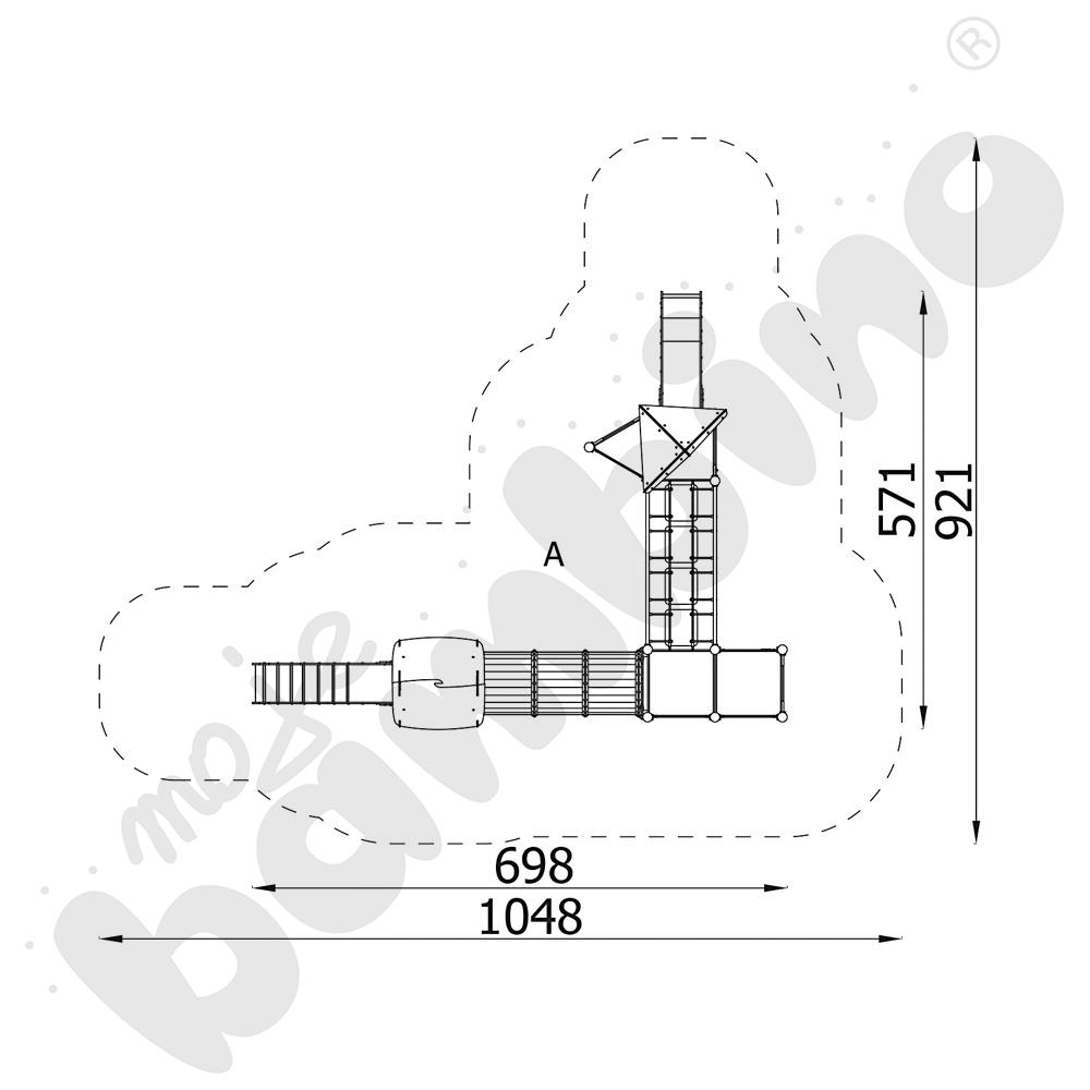 Orbis - wieża 15, drewniane słupy