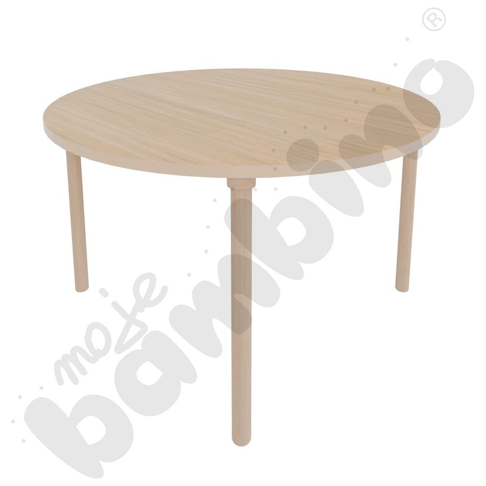 Stół Marcus prostokątny 60 x 120 rozm. 5, stelaż drewniany brzozowy, stopka drewniana, blat HPL klon, narożniki zaokrąglone