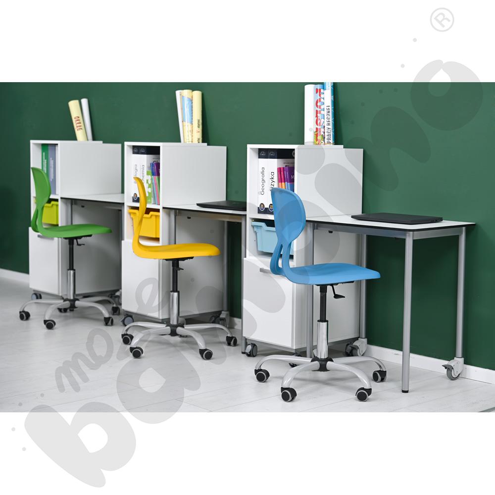 Krzesło Colores obrotowe na kółkach z reg.  wys. zielone