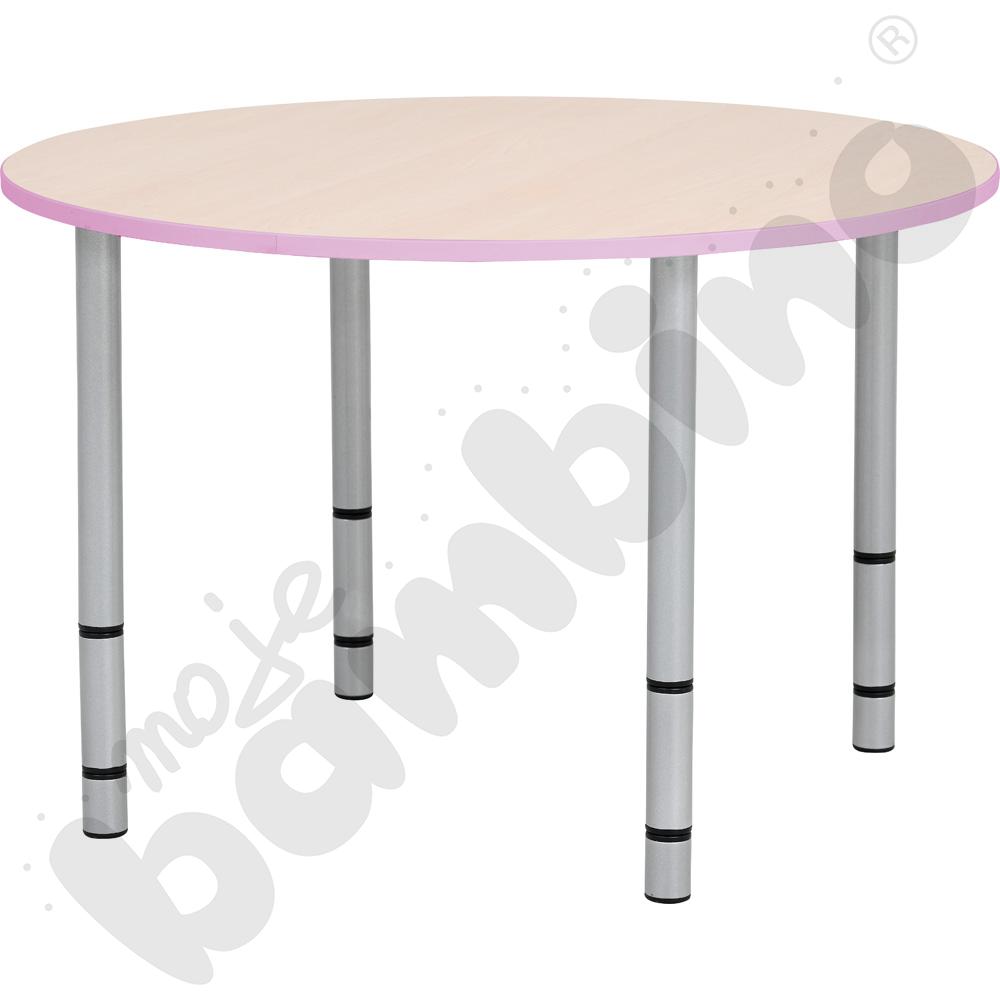 Blat Quadro klon jasny okrągły, jasnoróżowe obrzeże