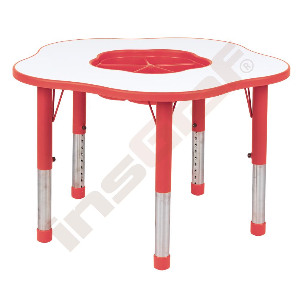 
Tisch Pino, mit Organizer, hvstb. 40-60 cm - rot/weiß

