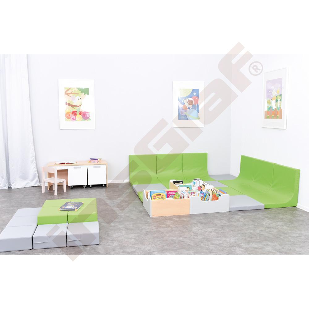 Quadro - sestava 74 - javorovo-šedý zásobník