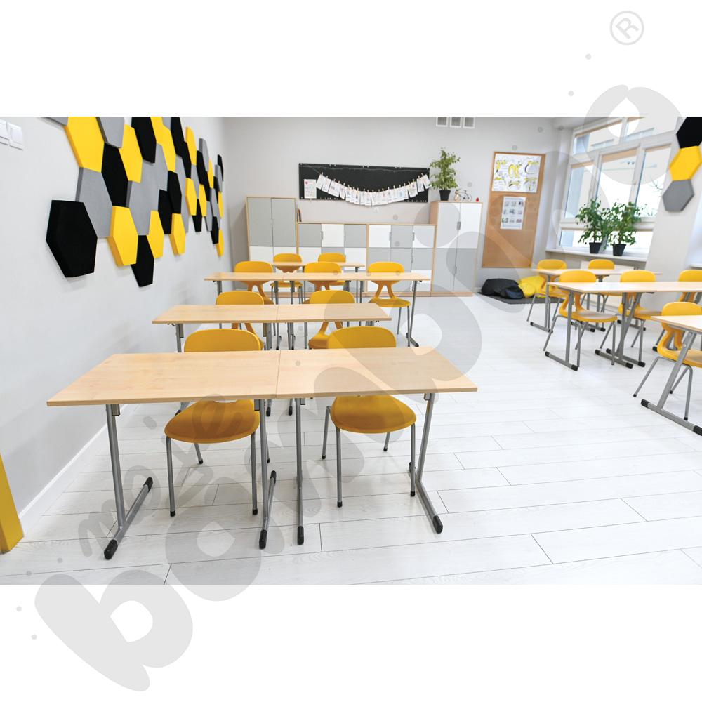 Krzesło Colores rozm. 4 żółte, stelaż aluminium