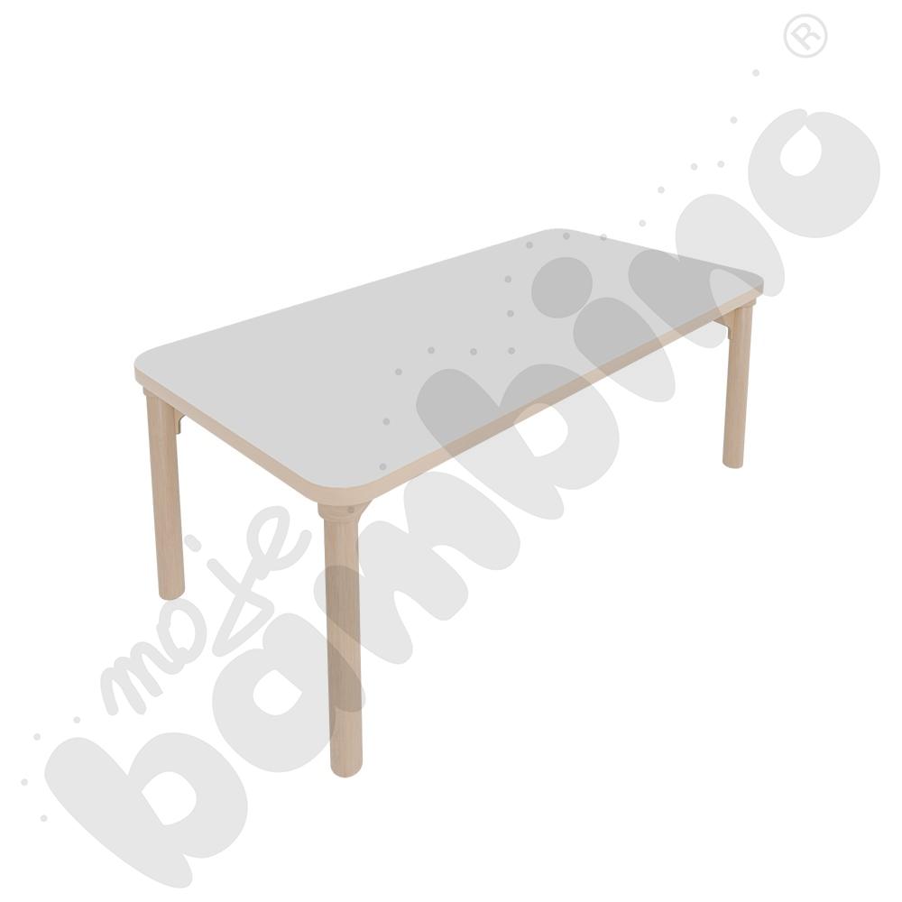 Stół Marcus 120 x 60 cm, rozm. 1, nogi drewniane brzozowe, blat jasnoszary, obrzeże ABS