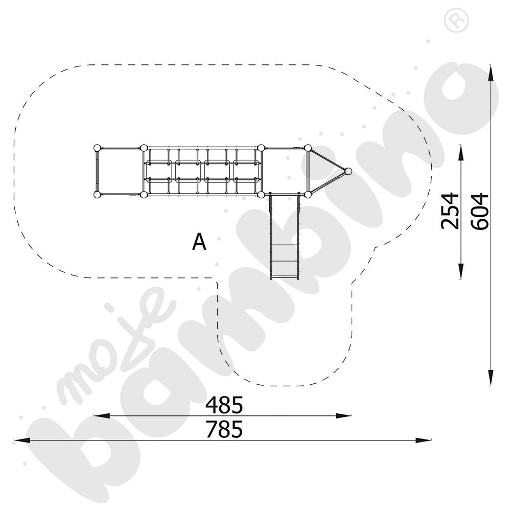 Orbis - platforma 3, drewniane słupy