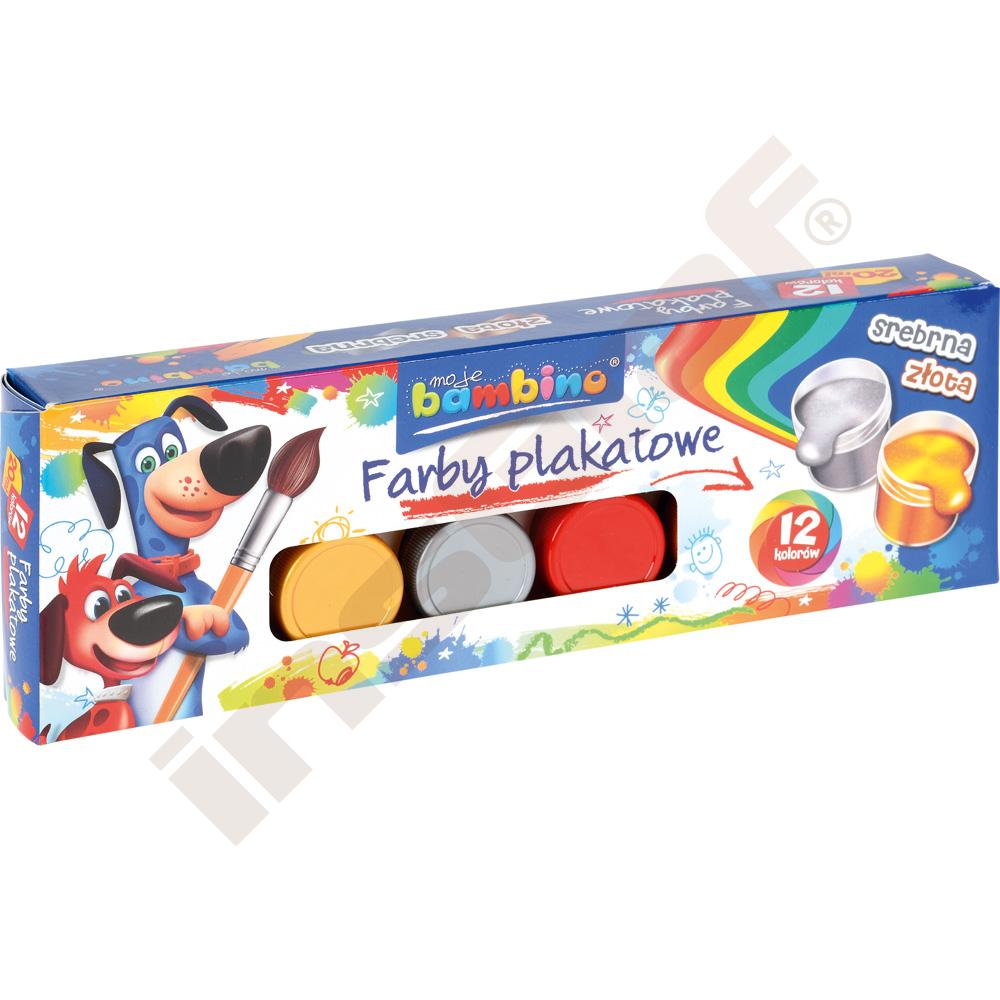 Plakátové barvy Bambino 12 barev