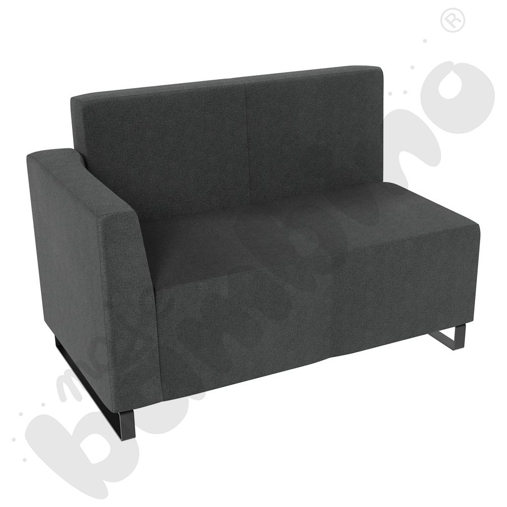 Sofa Universum 2-os. wys. 82 cm, bok niski lewy, tkanina KG37