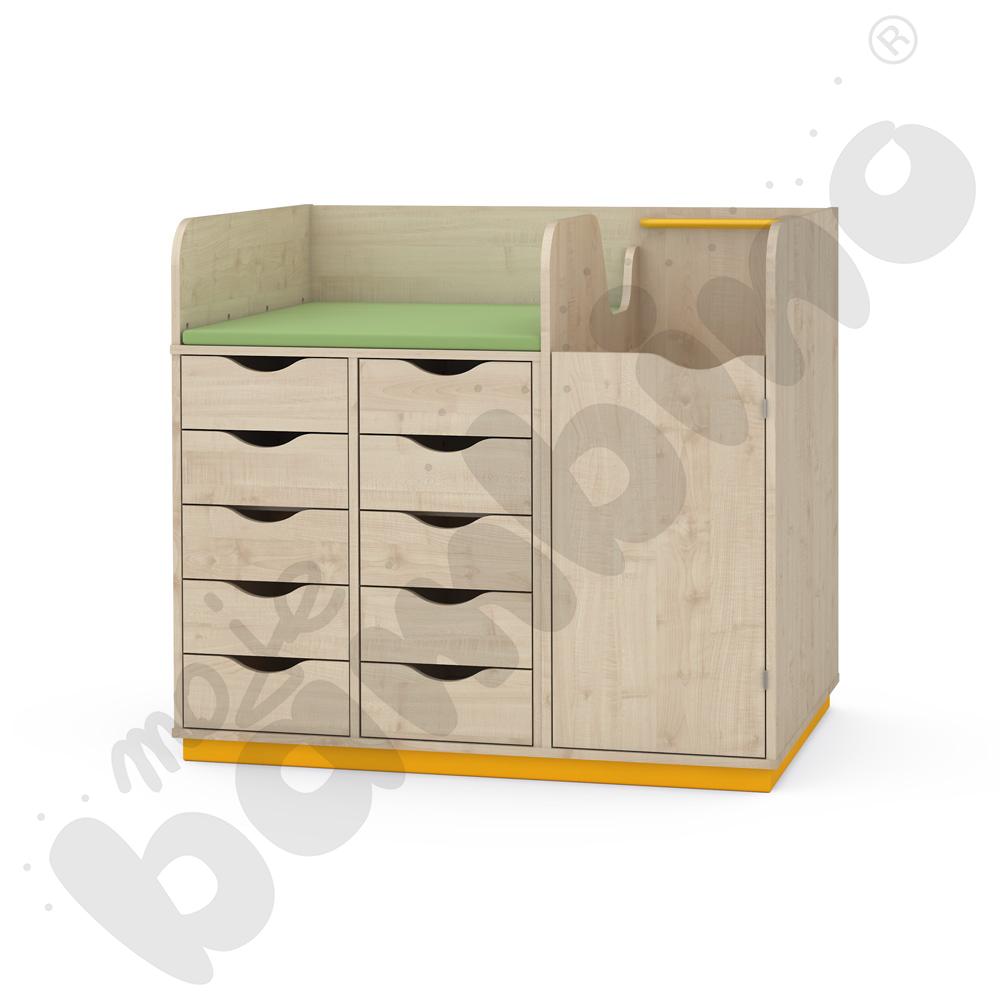 Przewijak ze schodami, 10 szuflad, prawy 2