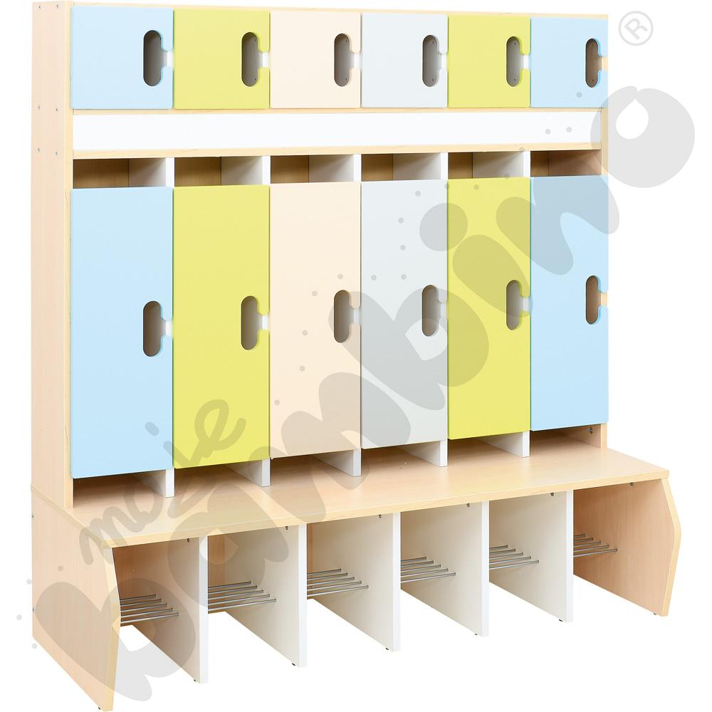 Szatnia Kameleon 6 - zestaw 5, klonowa skrzynia