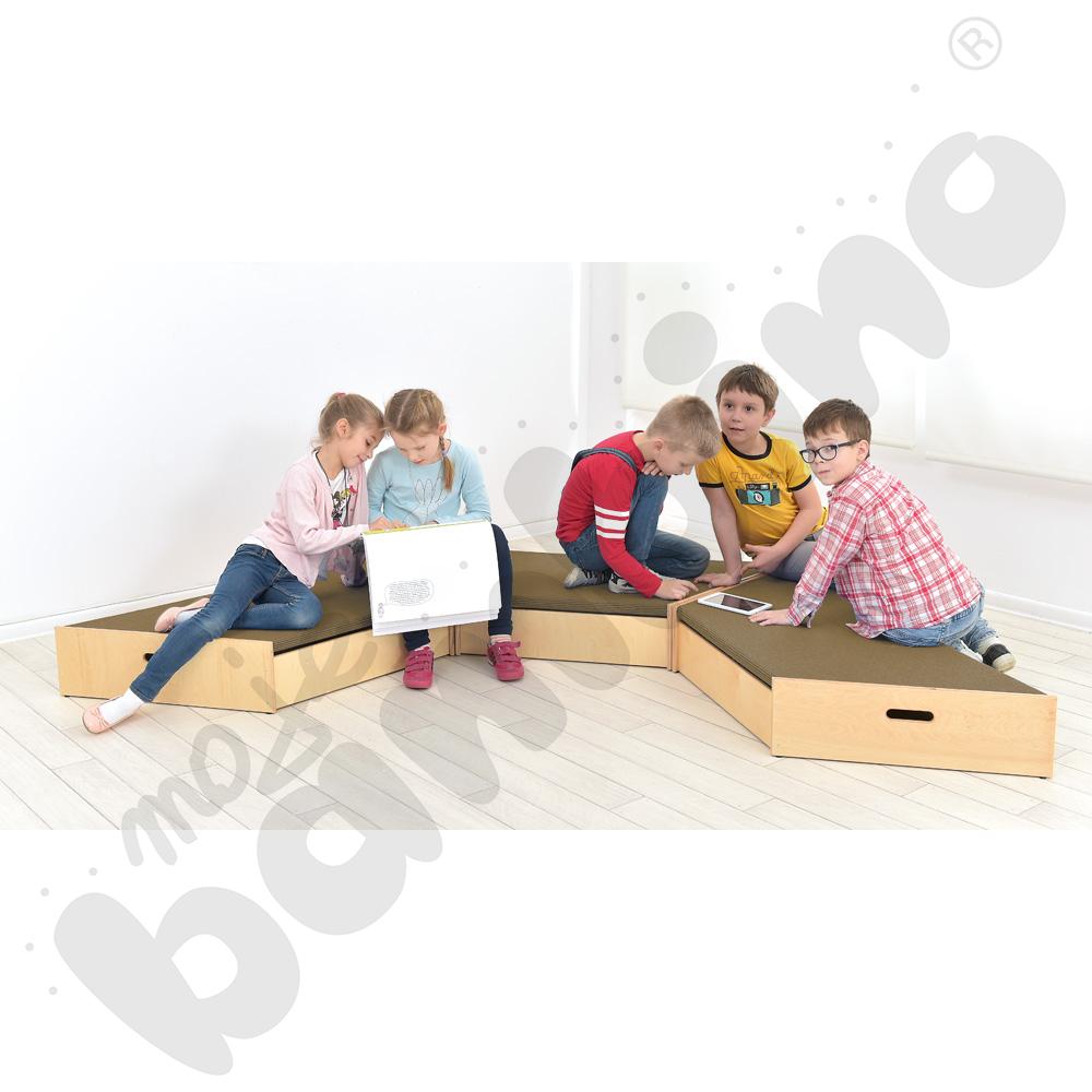 Podest trapezowy, wys. 20 cm - jasnobrązowy