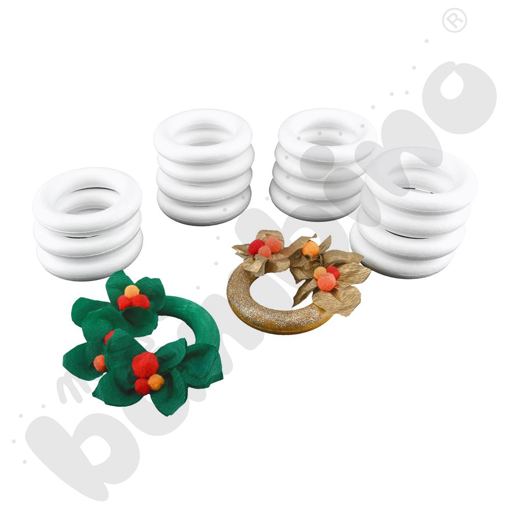 Obręcze styropianowe, śr. 12,5 cm, 12 szt.