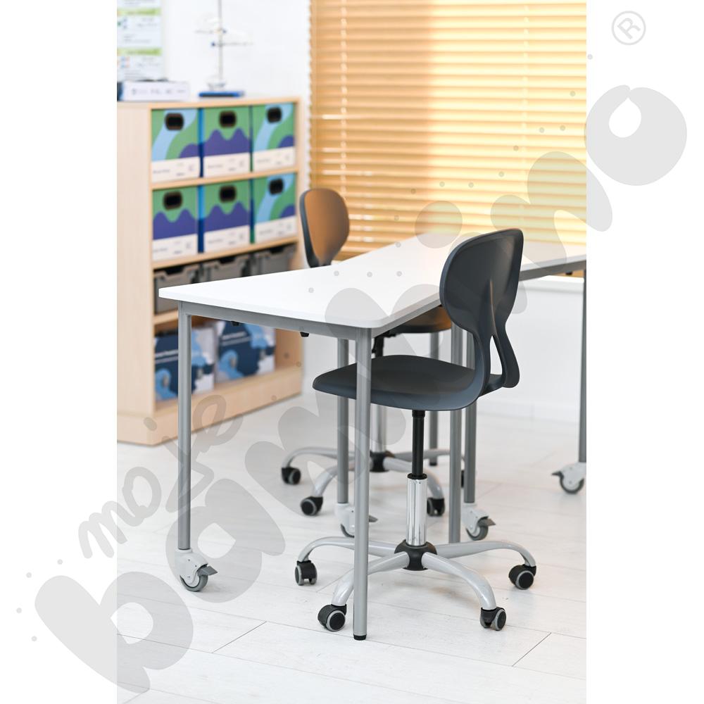 Krzesło Colores obrotowe na kółkach z regulacją wysokości - szare