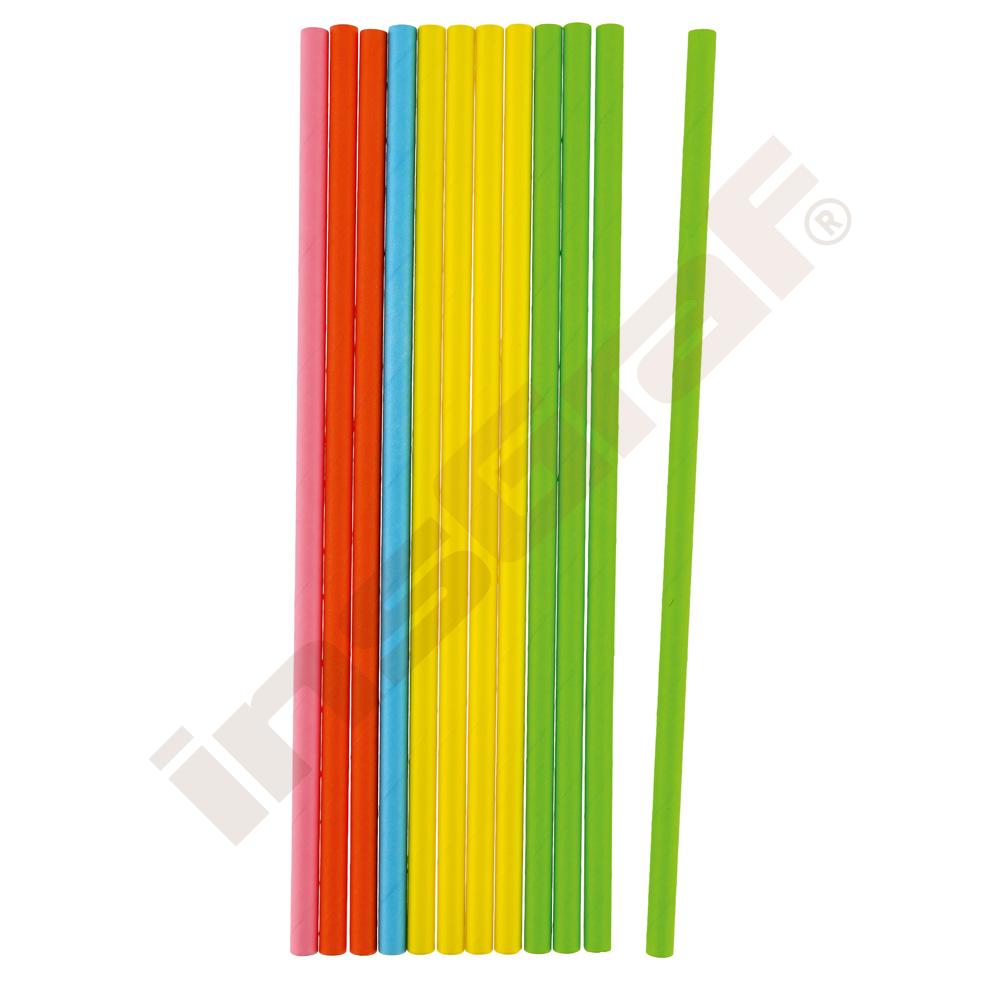 Papierstrohhalme - pastell, 12 Stck.