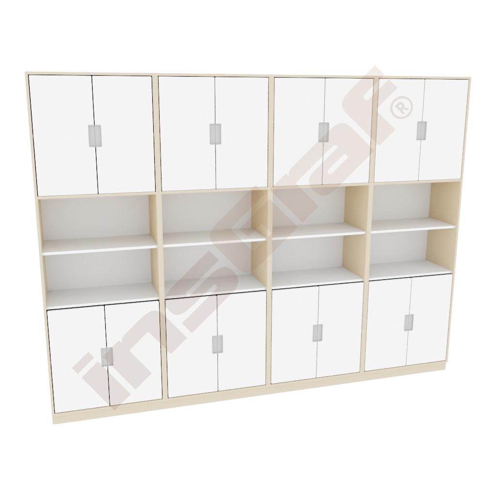 Möbelsatz Quadro 121W-180°, weiß