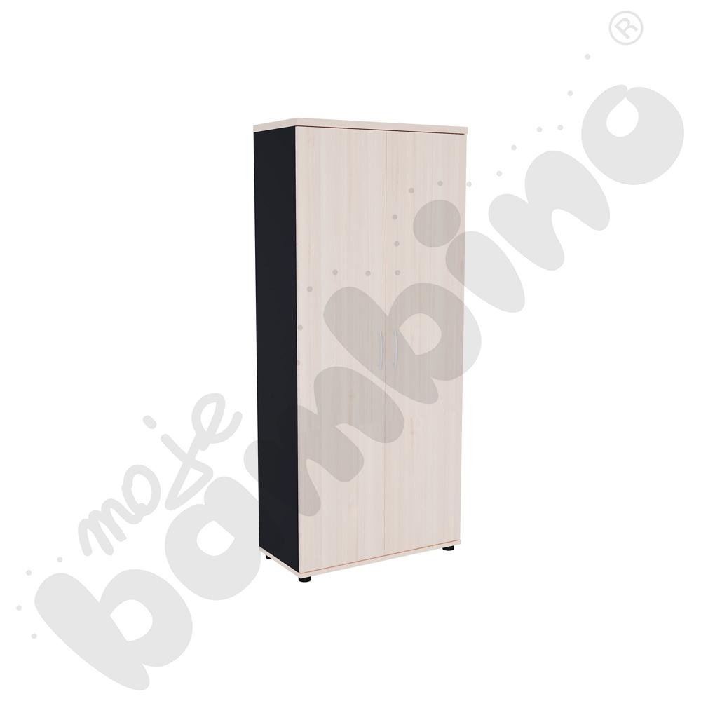 Szafa ubraniowa Basic akacja - skrzynia antracyt