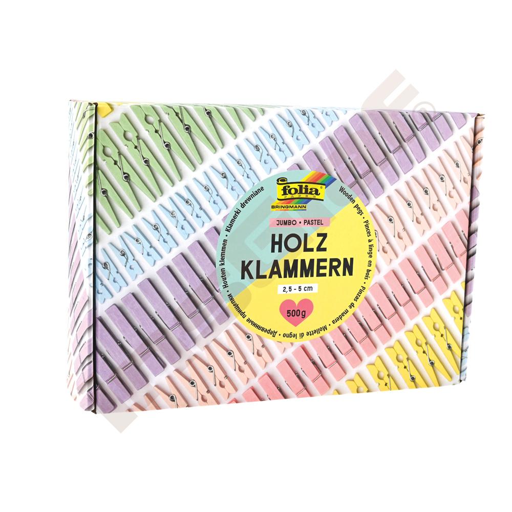 Pastelové drevené klipy