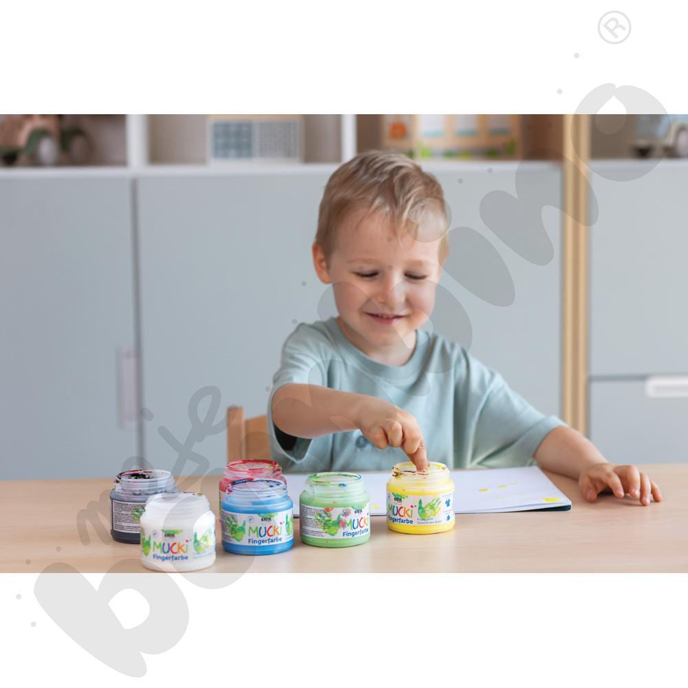 Farby do malowania palcami - 6 szt.