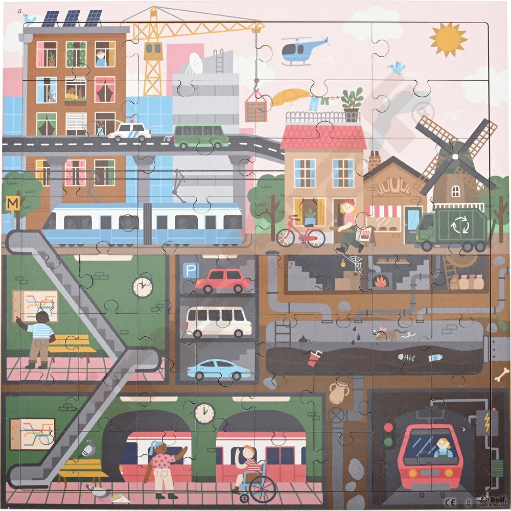 Puzzle Nad a pod zemou - mesto