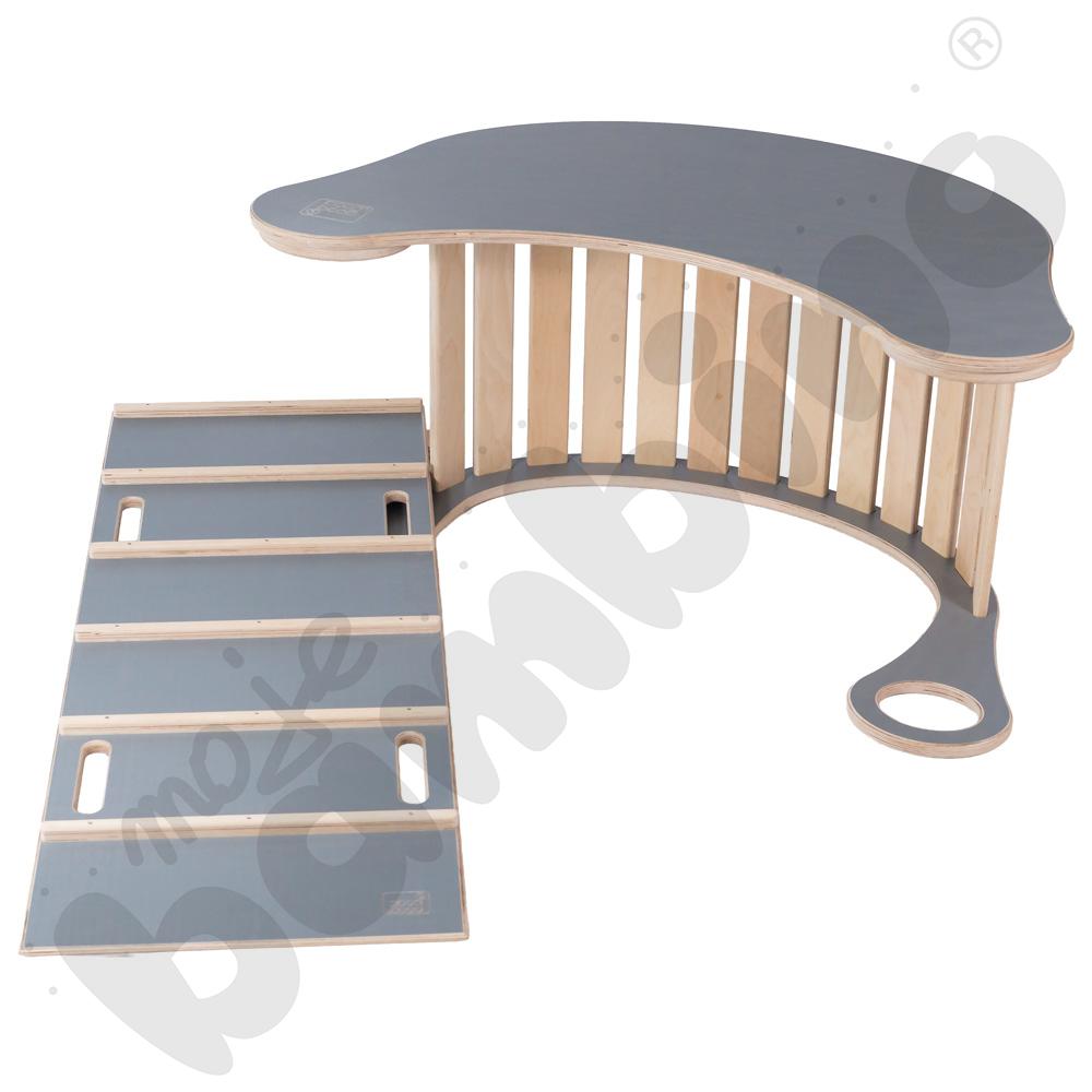 Drewniana drabinka Good Wood - szara - MED