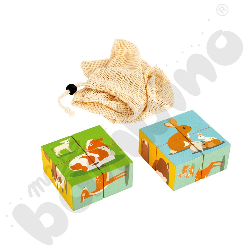 Klocki obrazkowe - zwierzęta, 8 elem.