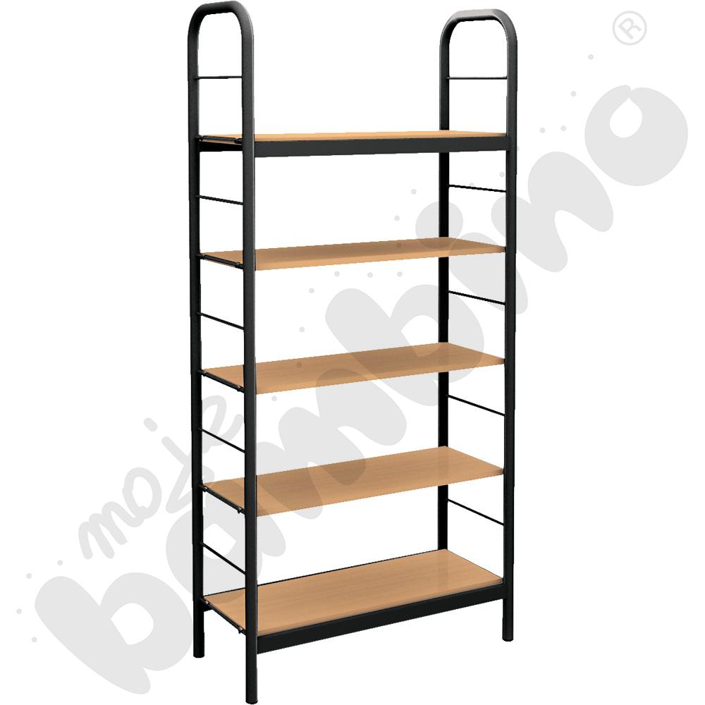 Regał jednostronny - moduł podstawowy czarny