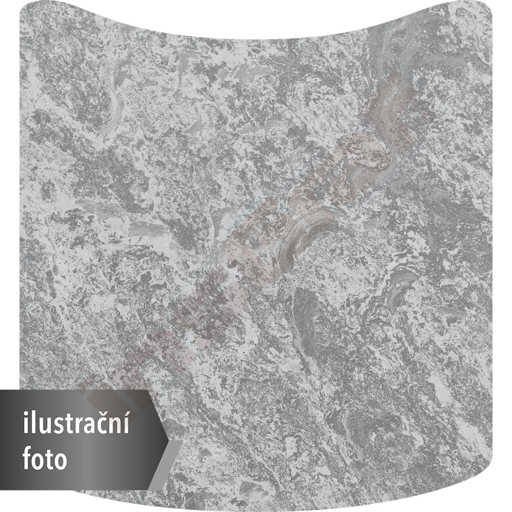 Tichý stůl čtverec vlnovka 70x72, šedý, zaoblené rohy, vel.1 se 2 kolečky