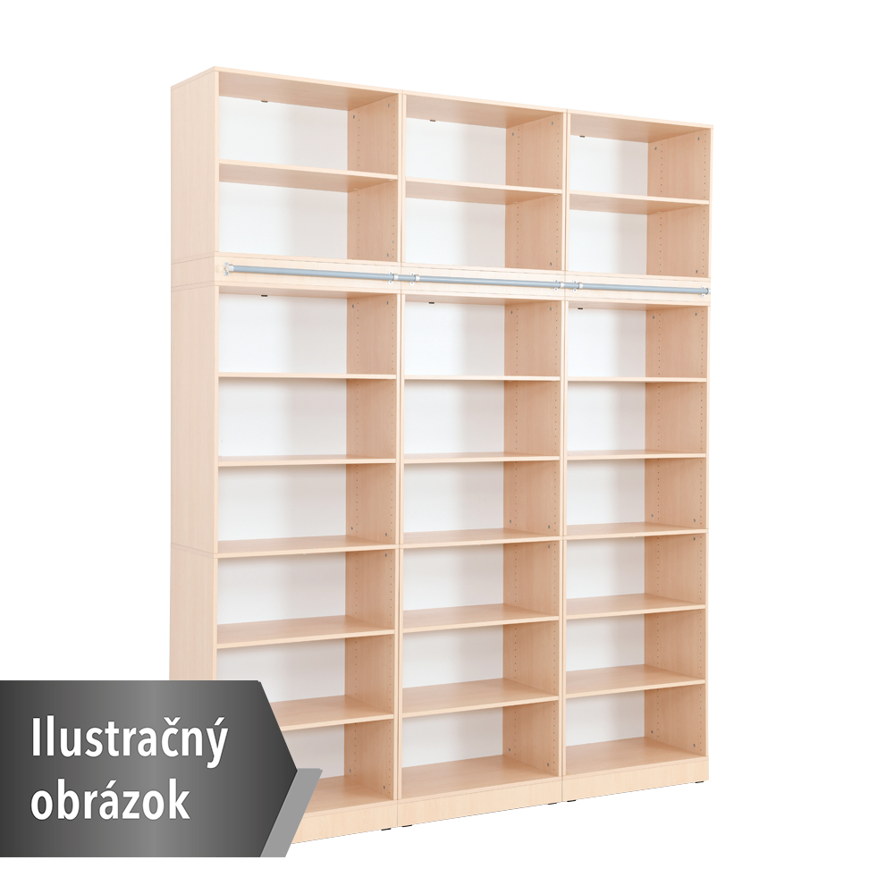 Grande - vysoké skrinky s úchytom na rebrík zostava 41 - biela