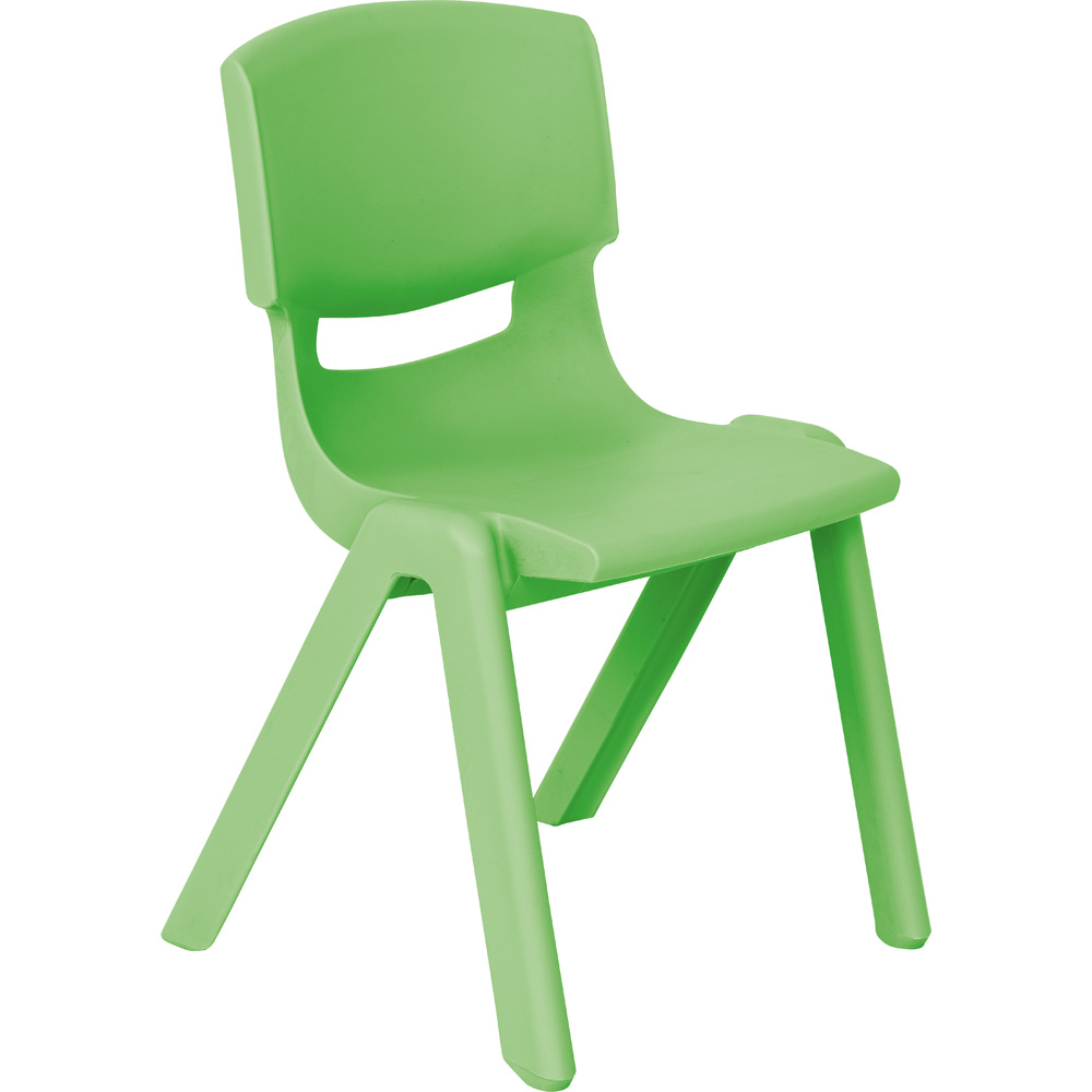Stolička Dumi veľ. 2 - výška 31 cm - k stolom 53 cm - zelená 