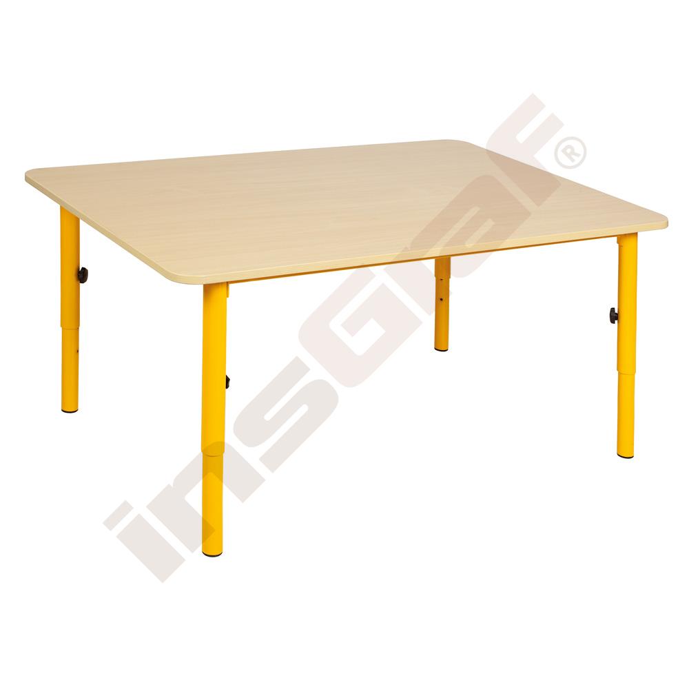 Předškolní stůl, žluté nohy, reg. 40-59 cm