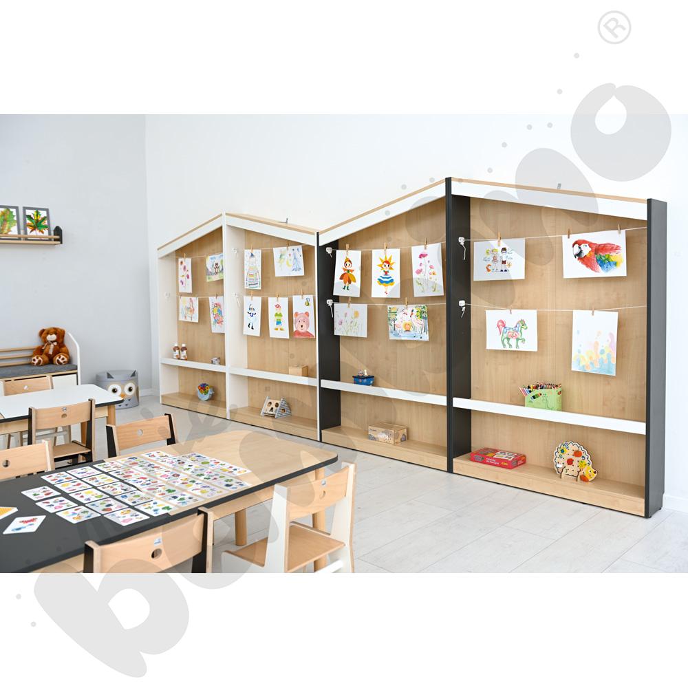 Szafka na prace plastyczne FLO prawa antracyt