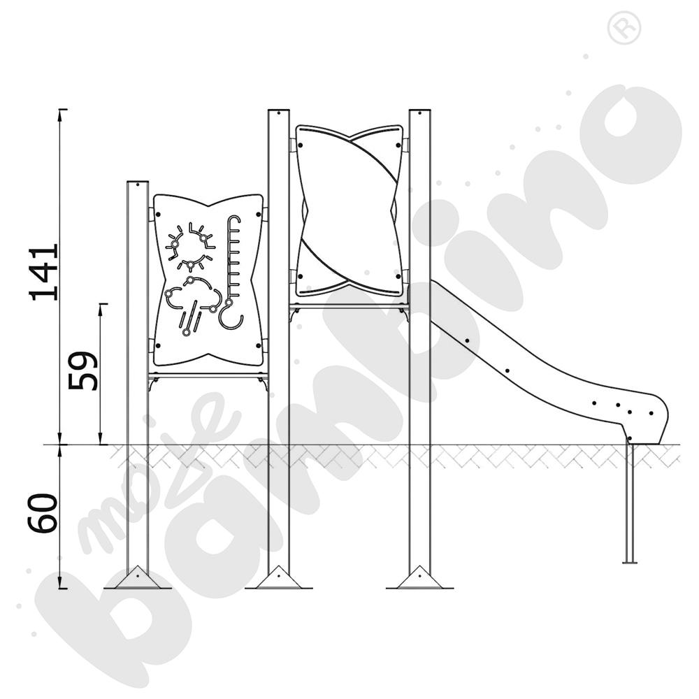 Zestaw Urbi 3, słupy metalowe B