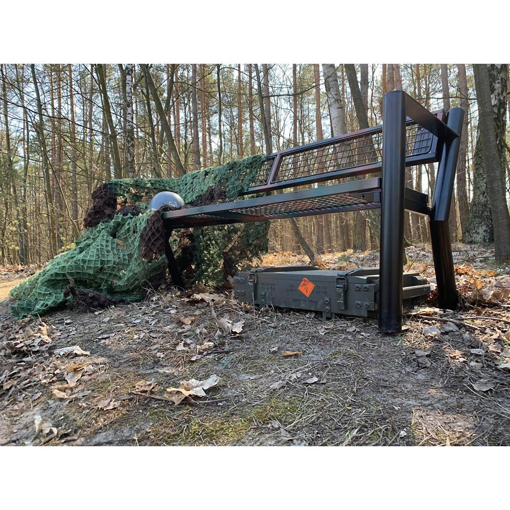 Ocelová lavička Gladiátor s opěrkou
