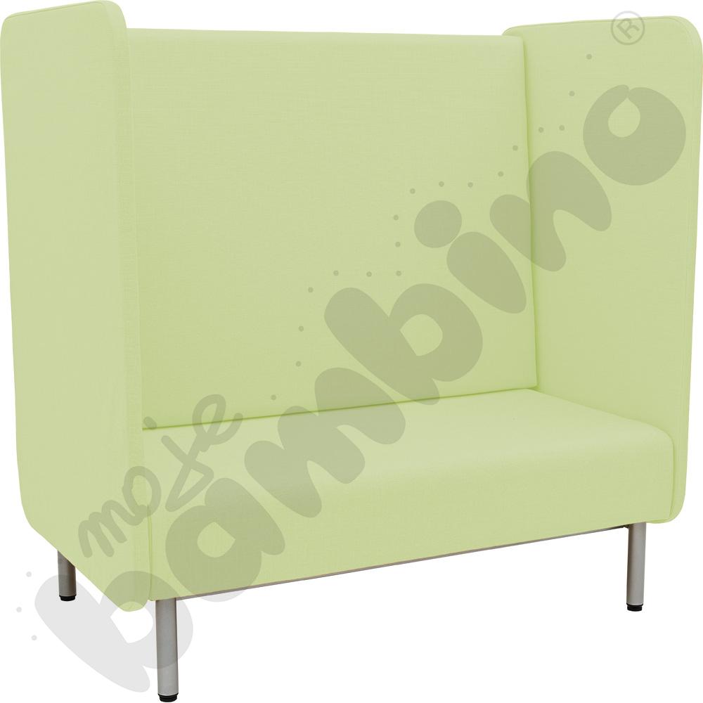 Fotel Inflamea 1 z wysokim oparciem, 2-os. - jasnozielony
