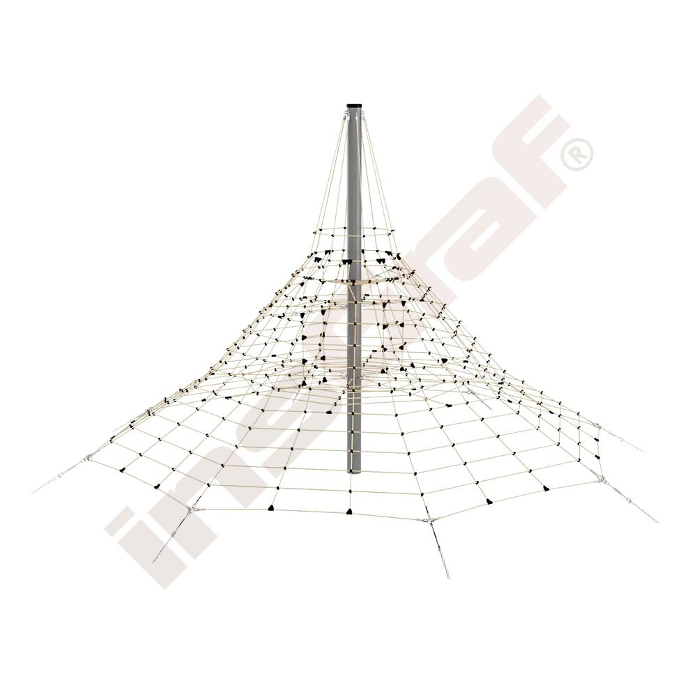 Seil-Pyramide Zauberhut, beige-schwarz