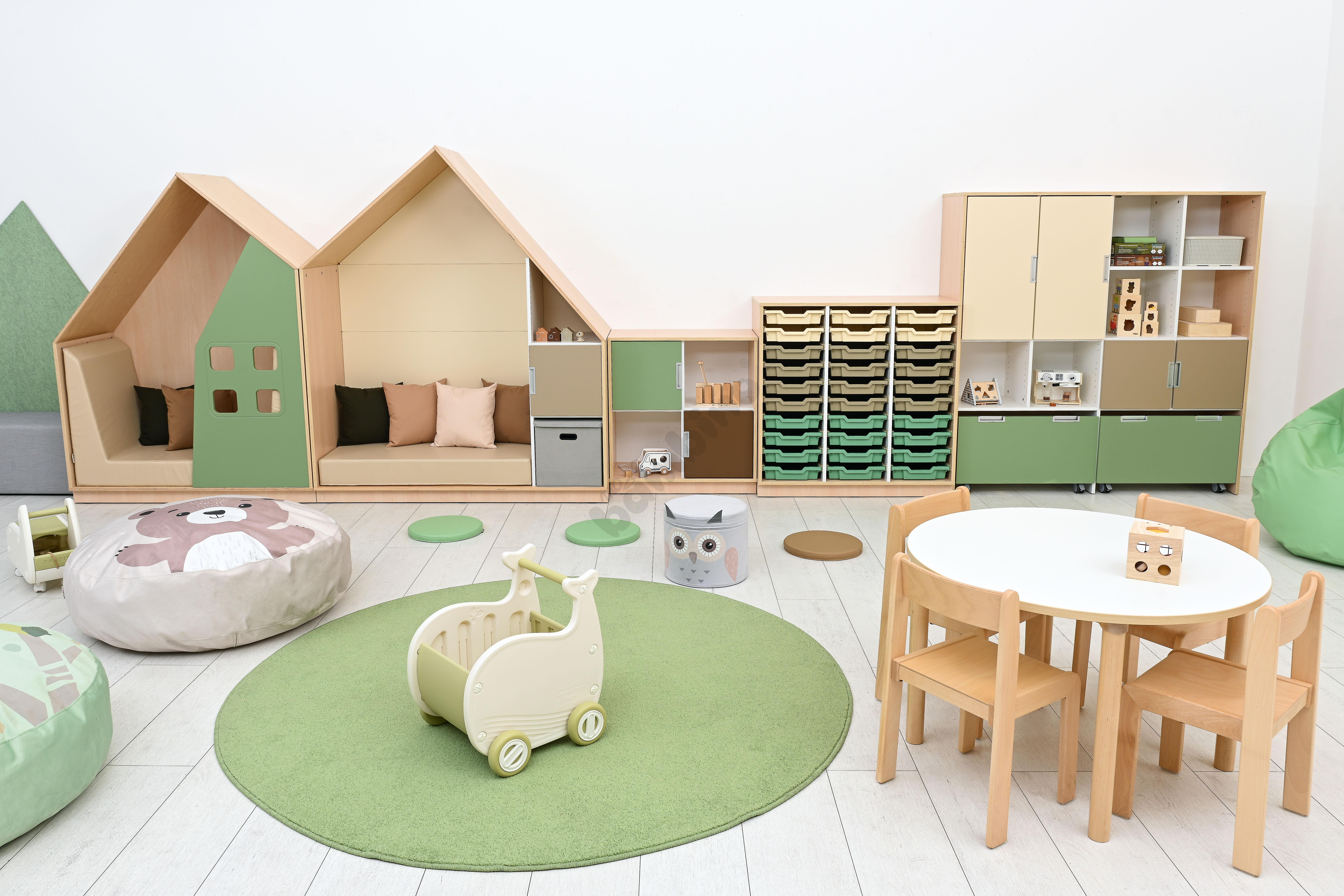 Sala przedszkolna Quadro w kolorystyce oliwkowej 