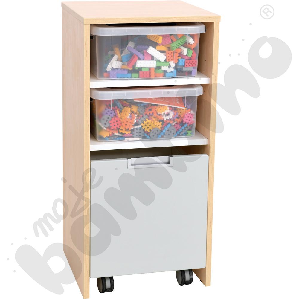 Szafka Quadro z klockami Waffle - klon jasny